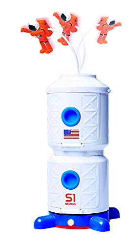 Stro Venture Space Playset – Toy Space Station & Space Capsule With Lights And Sound & 2 Astronaut Figurine Toys For Boys And Girls - Everyday Play Set