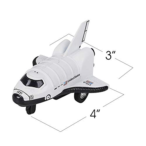 Diecast Mini Space Shuttle With Pullback Mechanism Set Of 2 Diecast Metal NASA Space Toys For Boys Astronaut Cake Decorations Astronaut Space Theme Party Favors - Everyday Play Set