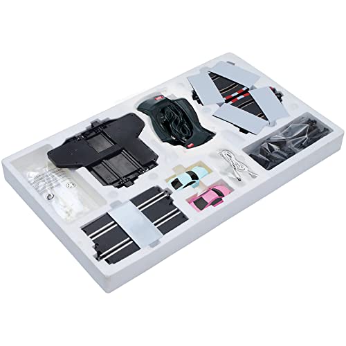 Super 251 USB Power Slot Car Racing Set LED Headlights Strong Magnetic Base Mechanical Lap Counter & Powerbase Integrated As Combo Track For Ages 8 And Up - Everyday Play Set