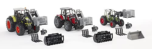 Toys – Construction Realistic Attachments And Accessories For Frontloader Vehicle Including A Basket Pallet Winch And Forks – Ages 3+ - Everyday Play Set