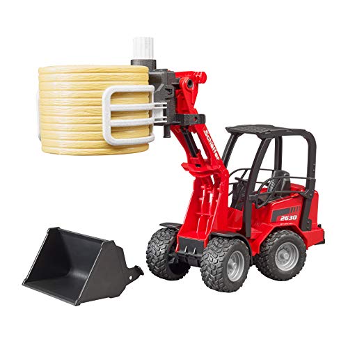 Coupon 02192 Schaffer Compact Loader 2630 Farm Tractor With Shovel Bale Gripper And 1 Round Hay Bal - Everyday Play Set