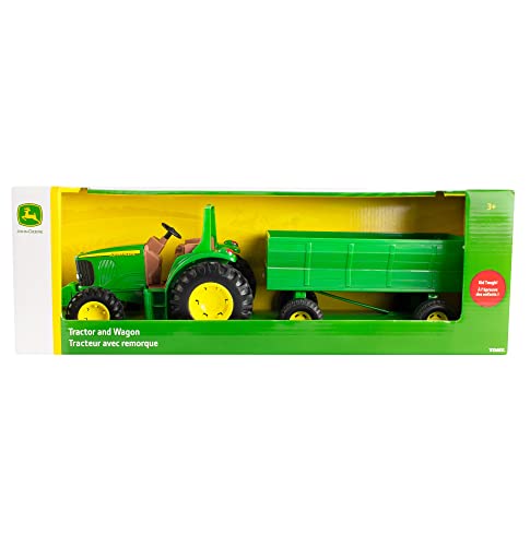 Brand new TOMY John Deere Kids Tractor Toy With Flarebox Wagon Set 8 Inches - Everyday Play Set