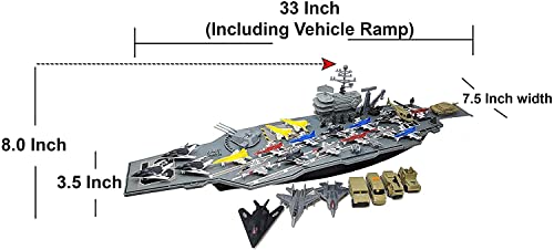 Deals Aircraft Carrier Submarine Destroyer Ship Combo With Military Vehicles And Fighter J - Everyday Play Set