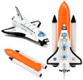 ASA Space Shuttle Toy For Kids Pretend Play 2 Piece Set Rocket Ship With Lights And Sound Diecast Spaceship For Boys Girls Toddlers - Everyday Play Set