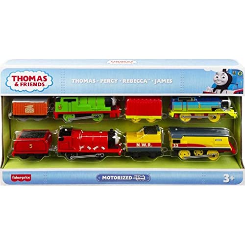 Percy James & Rebecca Train Engine Set – Set Of 4 Motorized Toy Train Engines For Preschool Kids Ages 3 Years & Ol - Everyday Play Set
