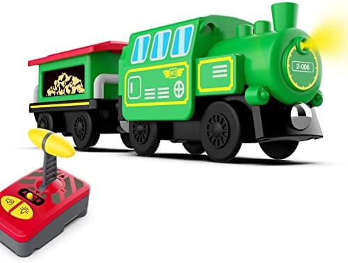 Budget Wooden Train Accessories Battery Operated Locomotive Train Remote Control Train For Track Set Powerful Engine Train Vehicles Fit All Major Brands Track Railway System (Battery Not Included) - Everyday Play Set