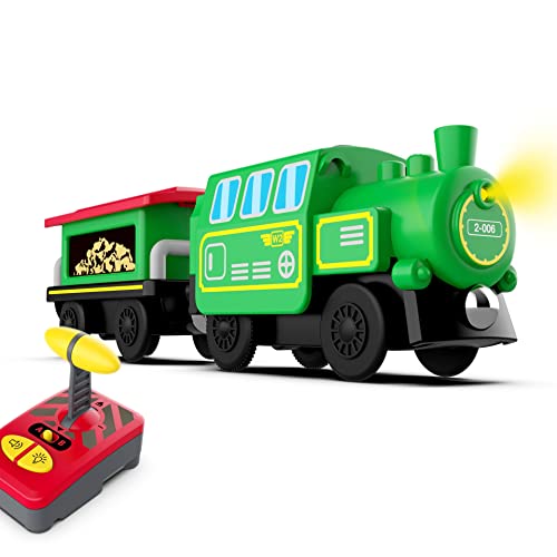 Budget Wooden Train Accessories Battery Operated Locomotive Train Remote Control Train For Track Set Powerful Engine Train Vehicles Fit All Major Brands Track Railway System (Battery Not Included) - Everyday Play Set