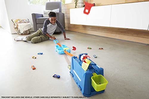 Wholesale Track Builder Unlimited Stunt Crash Box Playset With 18 Building Components In Storage Box With Lid & One 1:64 Scale Hot Wheels Car Awesome Gift For Kids 6 To 12 Years Old - Everyday Play Set