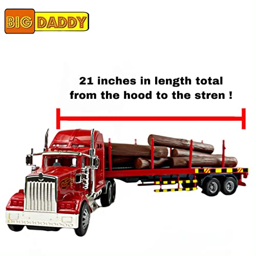 Wholesale Rig Heavy Duty Tractor Trailer Transport Series Lumber Truck Tractor Trailer - Everyday Play Set