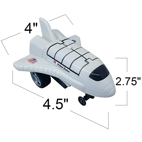 New Light Up Space Shuttle Toys Battery Operated Spaceship Toy With LEDs Sound And Push And Go Motion NASA Toys Outer Space Shuttle Toy Gifts For Boys And Girls Set Of 3 - Everyday Play Set