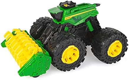 Toddler Toys Lights And Sounds Monster Treads Tractor Toy With Wagon 8 Inch Green Ages 3+ Red - Everyday Play Set