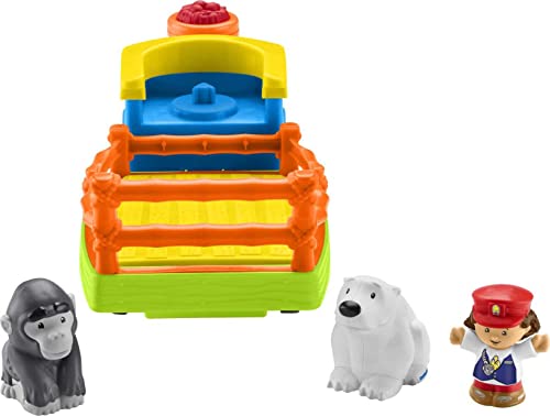 Little People Zoo Train Toy With Music And Sounds For Toddlers 1 Conductor And 2 Animal Toy Figures Choo-Choo Zoo Train - Everyday Play Set