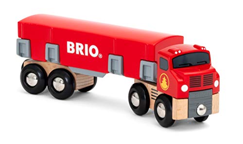 Cheapest World 33657 – Lumber Truck – 6 Piece Wooden Toy Train For Kids Ages 3 And Up Grey - Everyday Play Set