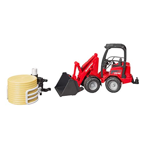 Coupon 02192 Schaffer Compact Loader 2630 Farm Tractor With Shovel Bale Gripper And 1 Round Hay Bal - Everyday Play Set