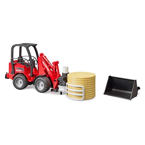 Coupon 02192 Schaffer Compact Loader 2630 Farm Tractor With Shovel Bale Gripper And 1 Round Hay Bal - Everyday Play Set