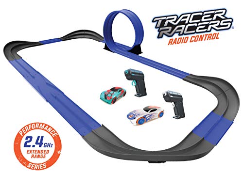 2.4 GHz Radio Control Remote Slot-Less Cordless Racing Blazin Loop Speedway Track Set With Two C - Everyday Play Set