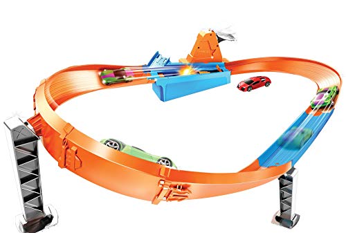 Brand new Rapid Raceway Champion Action Hot Wheels Championship Track Speed Boost Oval Track Ages 4 And Older - Everyday Play Set