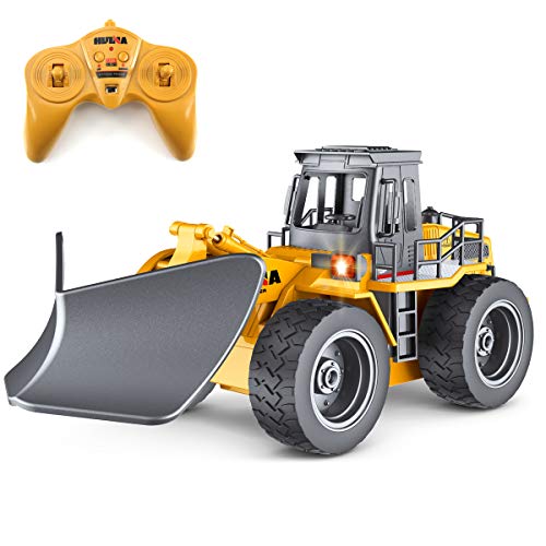 Deals Fisca RC Truck Remote Control Snow Plow 6 Channel 2.4G Alloy Snow Sweeper Vehicle 4WD Tractor Toy With Lights For Kid - Everyday Play Set