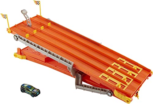 4-Lane Elimination Race Track Set Competitive Toy Car Racetrack Fair-Start Launcher 1 Hot Wheel Car Toy For Kids 4 Years Old & Up Amazon Exclusive - Everyday Play Set