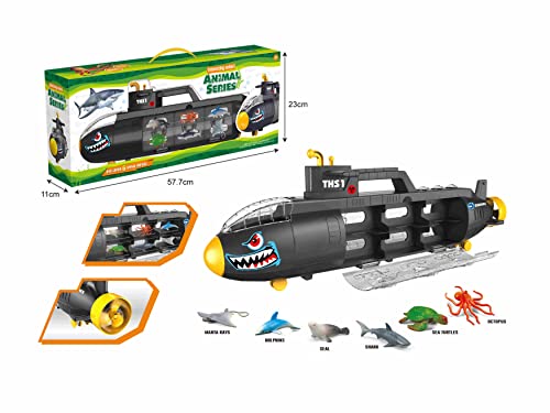 Brand new Submarine Toy Shark Car Vehicle Toy W/ 6 Sea Animals And Storage Toys For 3 4 5 6 7 Year Old Ki - Everyday Play Set