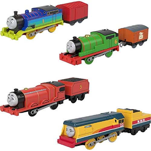 Percy James & Rebecca Train Engine Set – Set Of 4 Motorized Toy Train Engines For Preschool Kids Ages 3 Years & Ol - Everyday Play Set