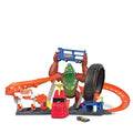 Cheap Toxic Gorilla Slam Gas Station & Tire Repair Shop Playset With Adjustable Launcher Lights & Sounds & 1 1:64 Scale Car Connects To Other Track Sets Gift For Kids 5 Years Old & Up - Everyday Play Set