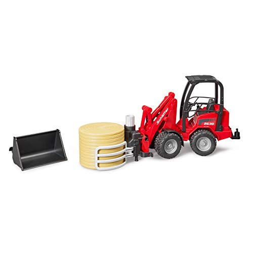 Coupon 02192 Schaffer Compact Loader 2630 Farm Tractor With Shovel Bale Gripper And 1 Round Hay Bal - Everyday Play Set