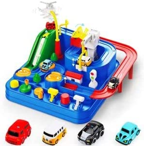 New Car Adventure Toys Race Track For Toddlers – Boy Toy & Race Tracks For Boys – Toddler Car Toys Preschool Educational Toy Cars For Kids 3 4 5 6 7 Year Old Car Track Gifts For Kids - Everyday Play Set