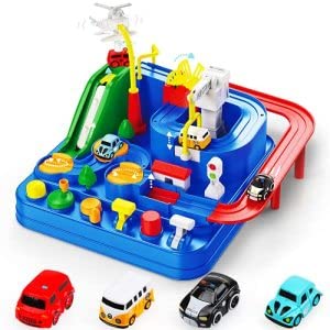 New Car Adventure Toys Race Track For Toddlers – Boy Toy & Race Tracks For Boys – Toddler Car Toys Preschool Educational Toy Cars For Kids 3 4 5 6 7 Year Old Car Track Gifts For Kids - Everyday Play Set