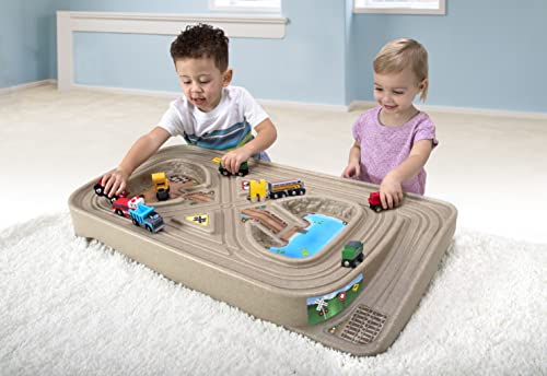 Portable Carry And Go Kids Race Track Toy Car Train Table 2-Sided No Assembly For Children 3 4 5 6 7 Years Old Boys Girls Made In USA - Everyday Play Set