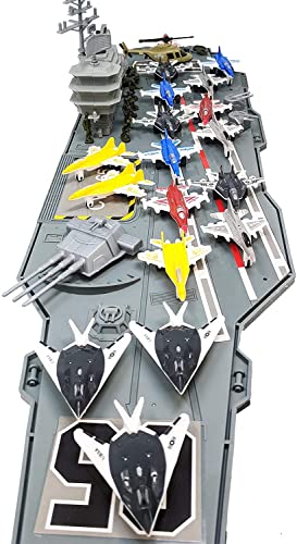 Deals Aircraft Carrier Submarine Destroyer Ship Combo With Military Vehicles And Fighter J - Everyday Play Set