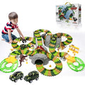 New Dinosaur Train Toys For Kids Longer Track 6 Realistic Jurassic Dino Figures 2 Electric Toy Car Twisted Flexible Train Track Set For Toddlers Boys & Girls 3 4 5 6 7 Years - Everyday Play Set
