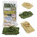 Promo Lassic Payton Anti-Aircraft Tanks – 4pc Tan Green Plastic Army Men Vehicle - Everyday Play Set