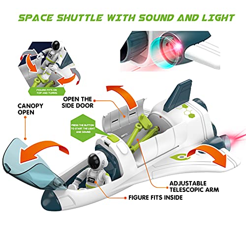 Cheap Space Shuttle Toys For 3 4 5 6 7 Year Old Boys Lights & Sounds Space Toys For Kids 3-5 With 2 Astronauts Toy Shuttle And Rover Spaceship Toys Playsets Birthday Easter Boys Girls - Everyday Play Set