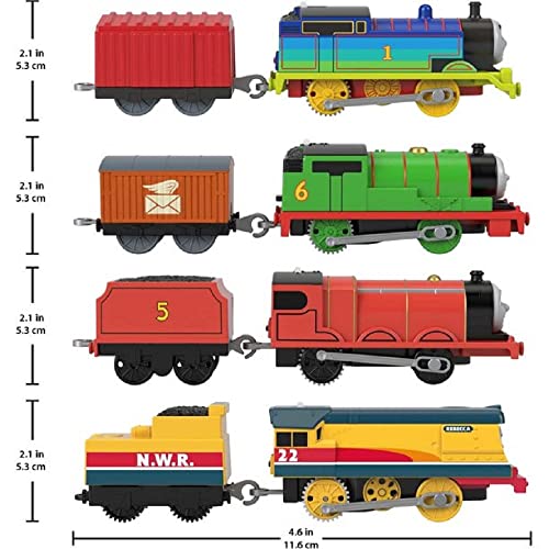 Percy James & Rebecca Train Engine Set – Set Of 4 Motorized Toy Train Engines For Preschool Kids Ages 3 Years & Ol - Everyday Play Set