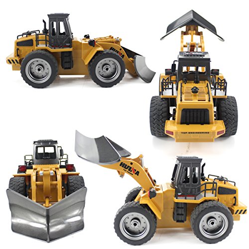 Deals Fisca RC Truck Remote Control Snow Plow 6 Channel 2.4G Alloy Snow Sweeper Vehicle 4WD Tractor Toy With Lights For Kid - Everyday Play Set