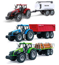 Coupon Friction Powered Farm Tractor Vehicles 16.5 Includes Farmer Tractor Water Tank And Log Trailer Push & Go No Batteries Needed (3pc Set) - Everyday Play Set