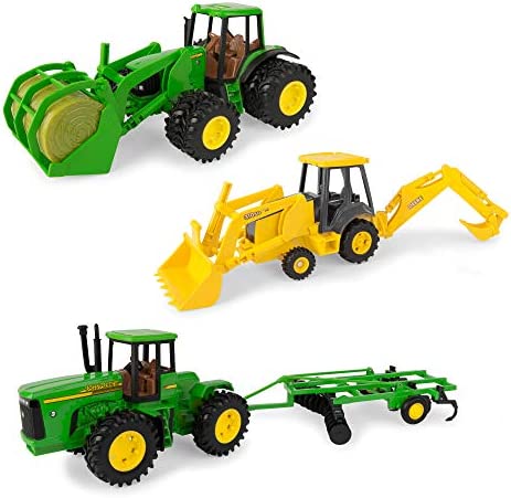 Brand new TOMY John Deere Kids Tractor Toy With Flarebox Wagon Set 8 Inches - Everyday Play Set
