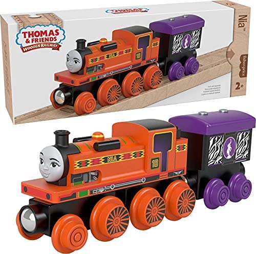 Cheap Wooden Railway James Engine And Coal Car Push-Along Train Made From Sustainably Sourced Wood For Kids 2 Years And Up - Everyday Play Set