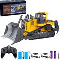Bnam Remote Control Bulldozer RC 1/16 Full Functional Construction Vehicle 2.4Ghz 9 Channel Dozer Front Loader Toy With Light And Sound For Kids Age 6 7 8 9 10 And Up Years Old - Everyday Play Set