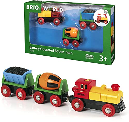 Budget RIO World – 33319 Battery Operated Action Train 3 Piece Toy Train For Kids Ages 3 And Up - Everyday Play Set