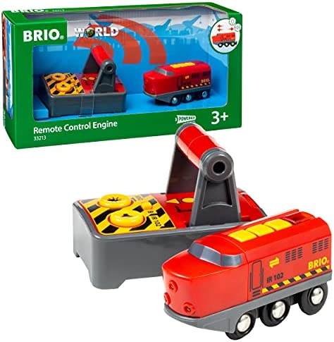 RIO World 33213 – RC Train – 2 Piece Wooden Toy Train Set For Kids Age 3 And Up - Everyday Play Set
