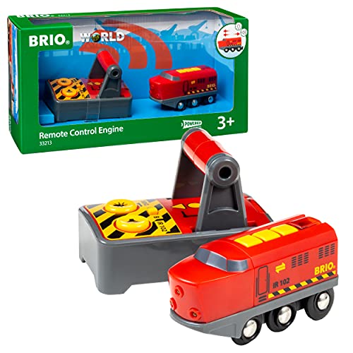 RIO World 33213 – RC Train – 2 Piece Wooden Toy Train Set For Kids Age 3 And Up - Everyday Play Set