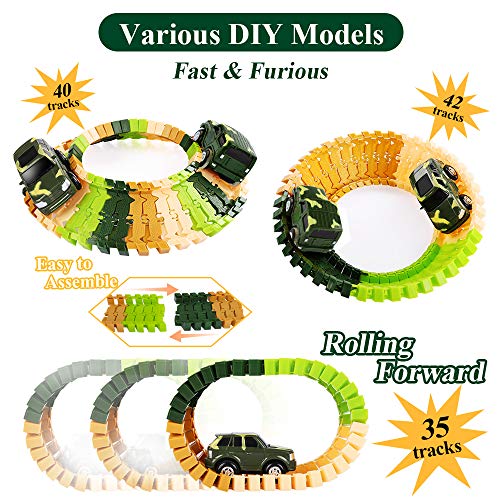 New Dinosaur Train Toys For Kids Longer Track 6 Realistic Jurassic Dino Figures 2 Electric Toy Car Twisted Flexible Train Track Set For Toddlers Boys & Girls 3 4 5 6 7 Years - Everyday Play Set