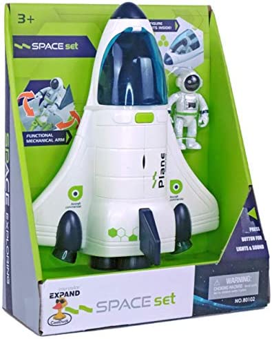 Budget Space Shuttle Spacecraft Airplane Toys For Kids With Lights & Sound & Astronaut Figure,Spaceship Toys For Any Interstellar Mission Adventure,Toy Rocket Gift For Boys 3-5-8 - Everyday Play Set