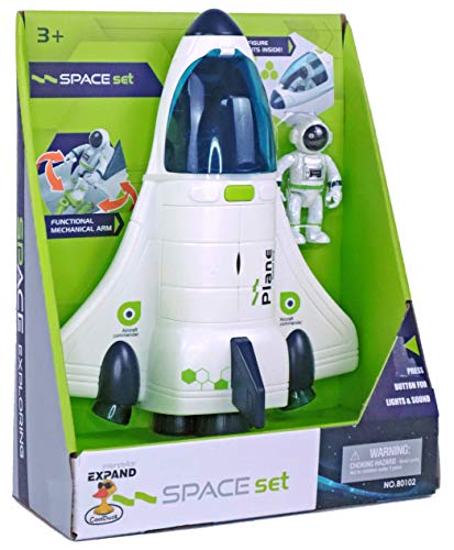 Budget Space Shuttle Spacecraft Airplane Toys For Kids With Lights & Sound & Astronaut Figure,Spaceship Toys For Any Interstellar Mission Adventure,Toy Rocket Gift For Boys 3-5-8 - Everyday Play Set