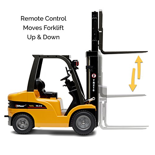 Deals Jumbo Remote Control Forklift 13 Inch Tall 8 Channel Full Functional Professional RC Forklift Construction Toys High Powered Motors 1:10 Scale – Heavy Metal – (TR-216) - Everyday Play Set