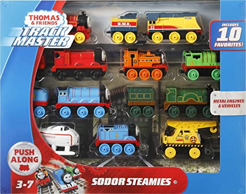 Deals Price Thomas & Friends Sodor Steamies 10-Pack Of Die-Cast Metal Push-Along Train Engines And Vehicles For Preschool Kids Ages 3 And Up - Everyday Play Set