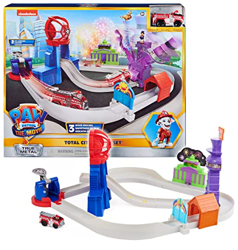 True Metal Total City Rescue Movie Track Set With Exclusive Marshall Vehicle 1:55 Scale Kids Toys For Ages 3 And Up - Everyday Play Set