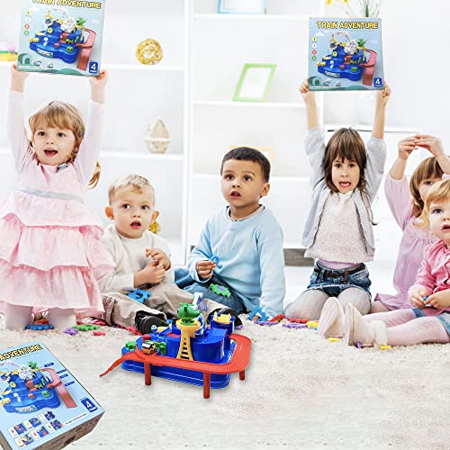 New Toddler Race Track Kids Boy Car Toys Age 3 4 Year Old Boys Girls Preschool Puzzle Rail Car Adventure City Rescue Game Parking Garage Playset Birthday Educational Gifts For Kids Ages 3 4 5 6 Years Old - Everyday Play Set